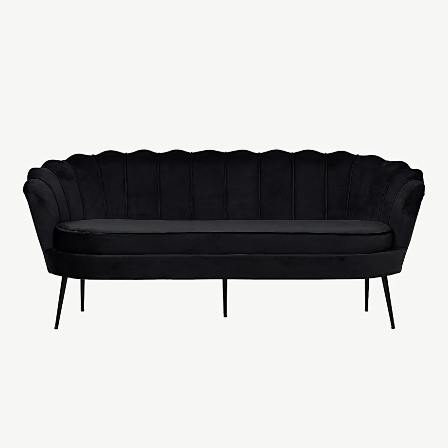 Calais kolmekohaline must sametdiivan terasjalgadel, 15015-888 – 2