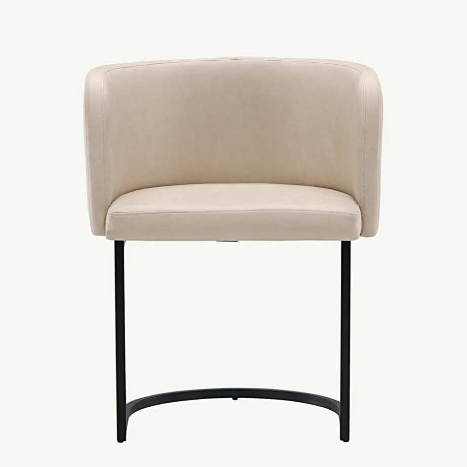 Beež polsterdatud söögitool musta terasraamiga Simrishamn, 15016-880 – 4