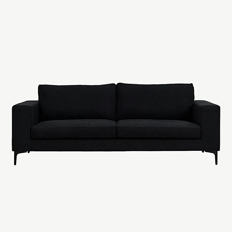 Bolero kolmekohaline diivan, must (polüester, metalljalad), 15016-888 – 2