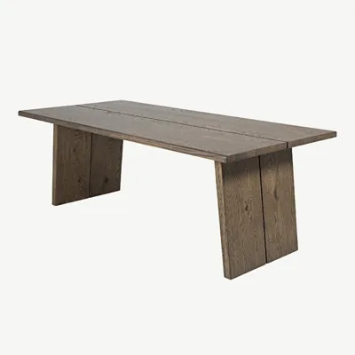 Laiendatav suitsutatud tammepuidust söögilaud Logger (210x100 cm) - 15018-604