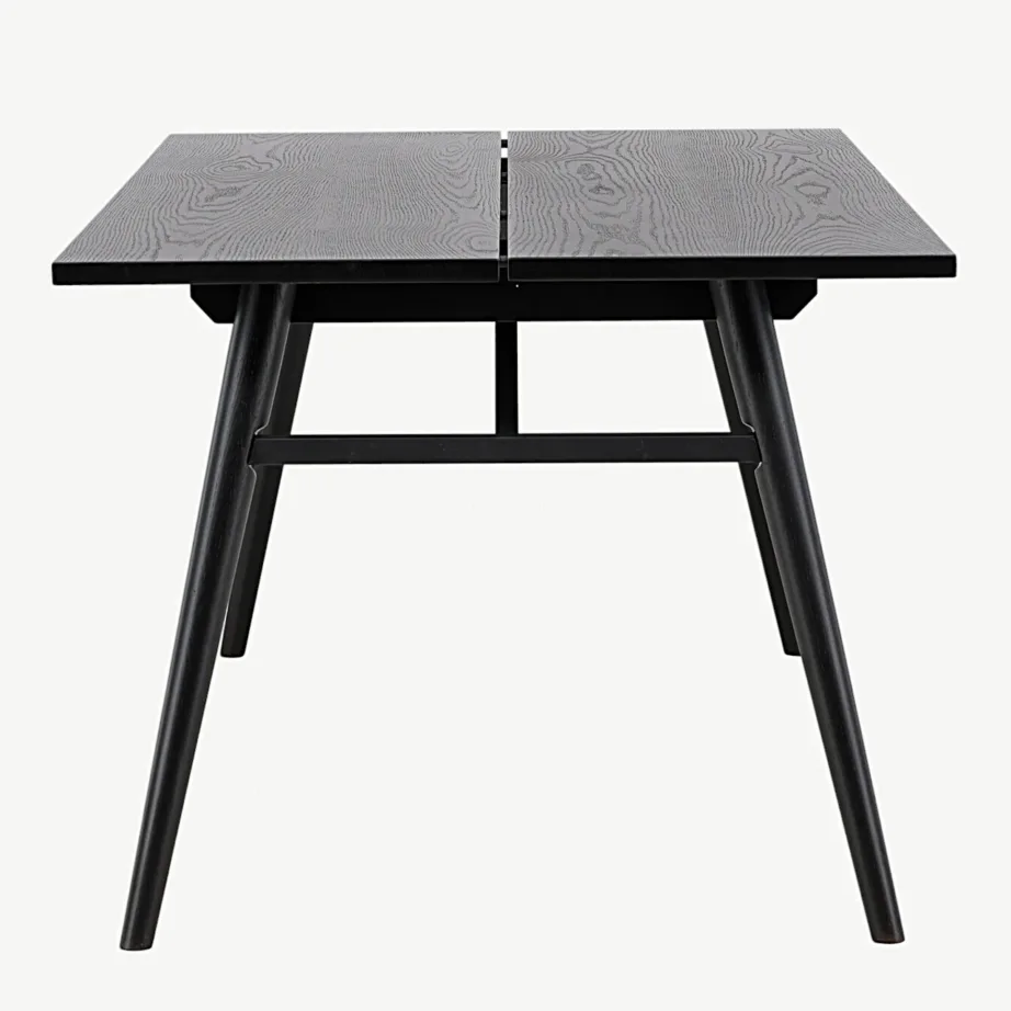 Sleek ristkülikukujuline must söögilaud harjatud viimistlusega, 195 × 95 cm, 15019-608 – 7