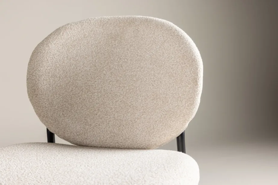 Beež polüesterkattega söögitool Vault mustade metalljalgadega, 15022-102 – 9