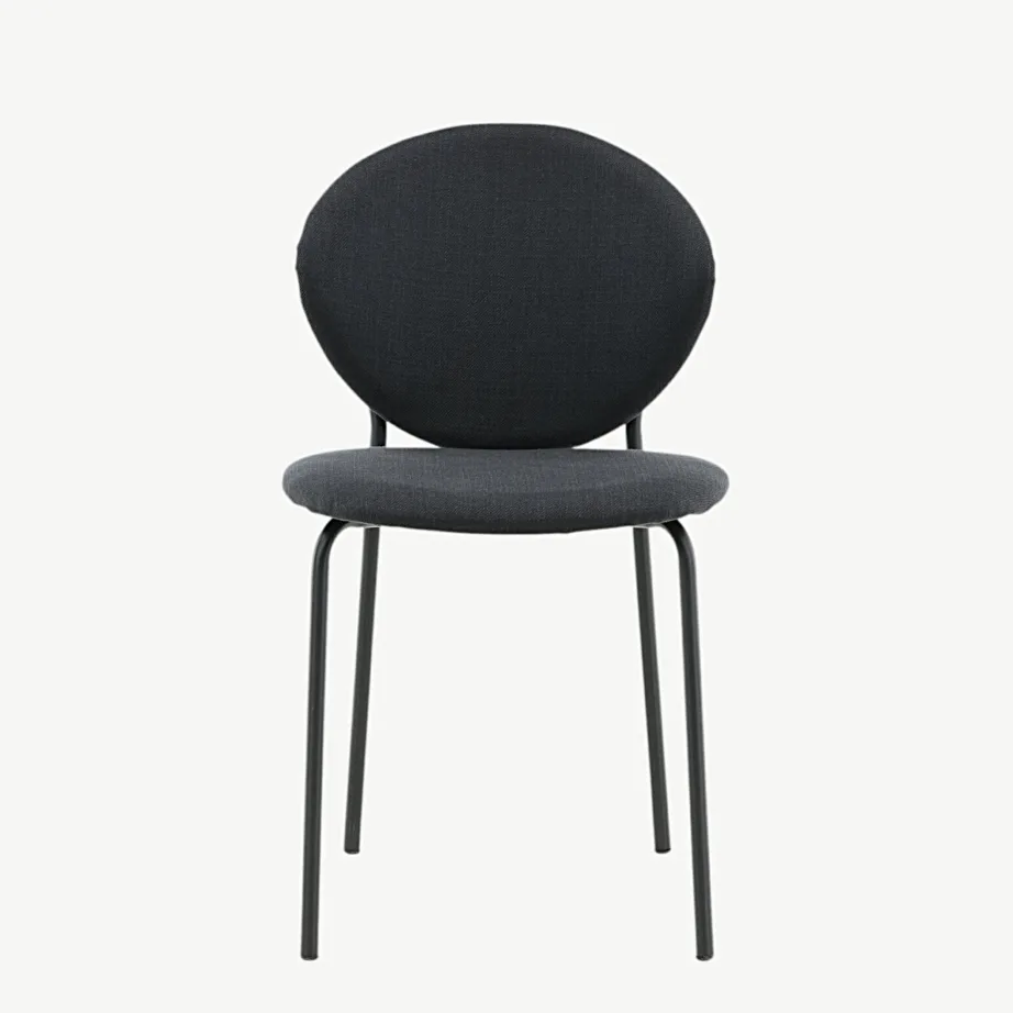 Must polsterdatud söögitool Vault terasraamiga, minimalistlik disain, 15022-808 – 4