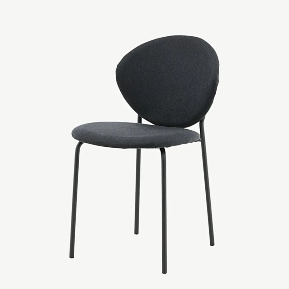 Must polsterdatud söögitool Vault terasraamiga, minimalistlik disain, 15022-808 – 5