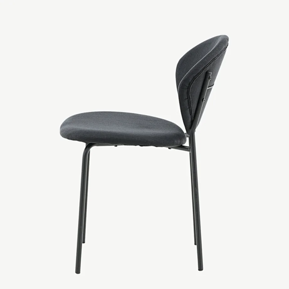 Must polsterdatud söögitool Vault terasraamiga, minimalistlik disain, 15022-808 – 7