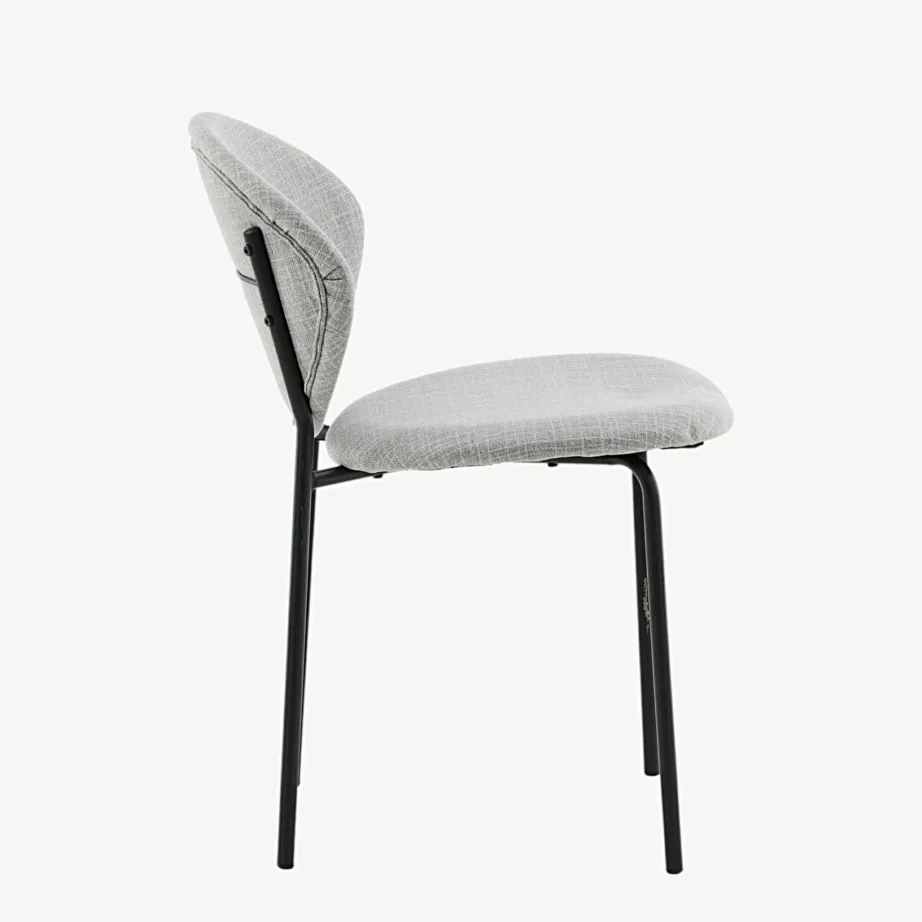 Hall polsterdatud söögitool Vault mustade terasjalgadega, 15022-855 – 2