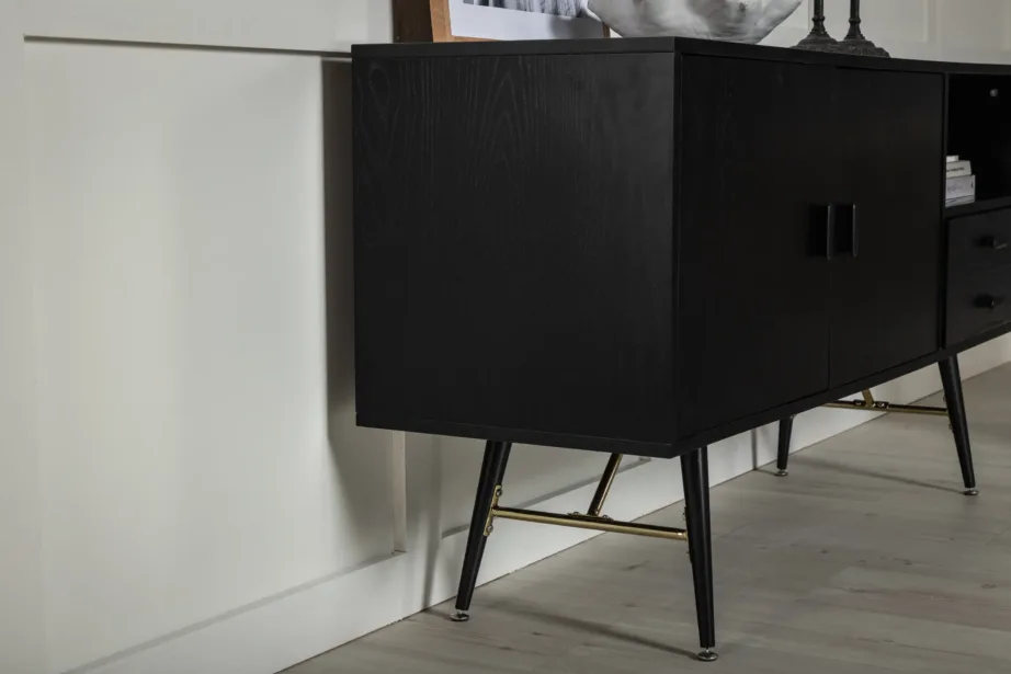 Gold sarja must panipaigakapp messingudetailidega, must vineer, 15025-188 – 9