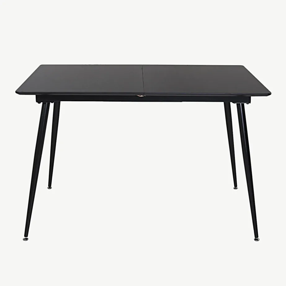 Pikendatav musta viimistlusega Silar söögilaud (MDF, terasjalad), 15028-888 – 7