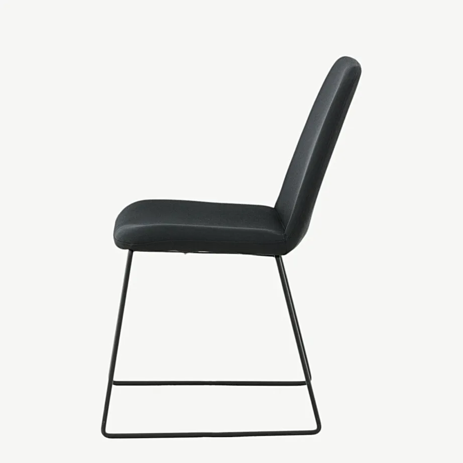 Minimalistlik must söögitool Muce (polüesterkatte ja terasjalgadega), 15030-808 – 7