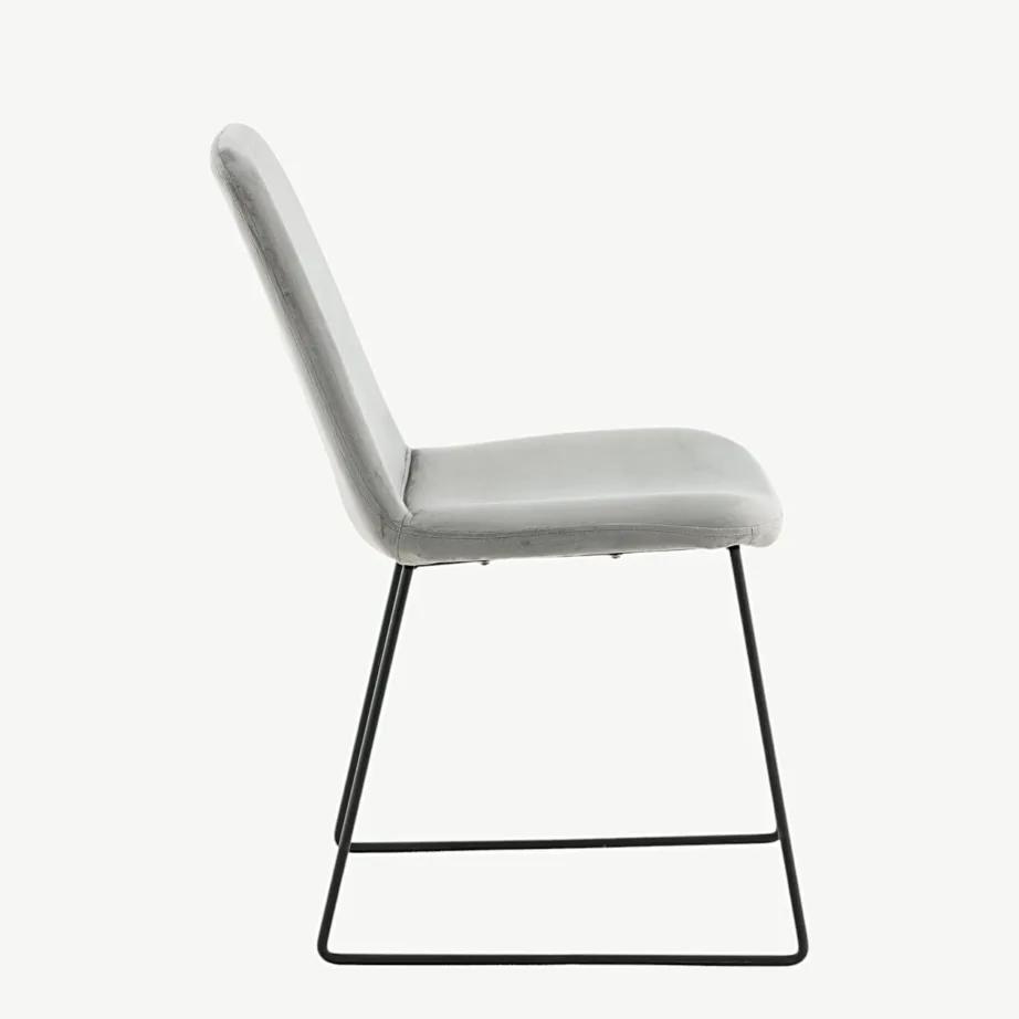 Hallist sametist söögitool Muce mustade metalljalgadega, 15030-885 – 2