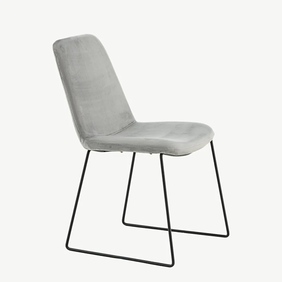 Hallist sametist söögitool Muce mustade metalljalgadega, 15030-885 – 3