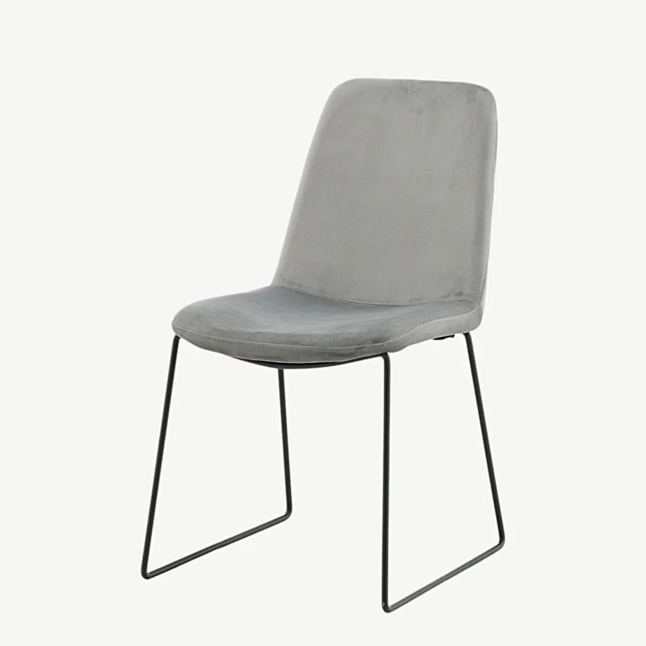 Hallist sametist söögitool Muce mustade metalljalgadega, 15030-885 – 5