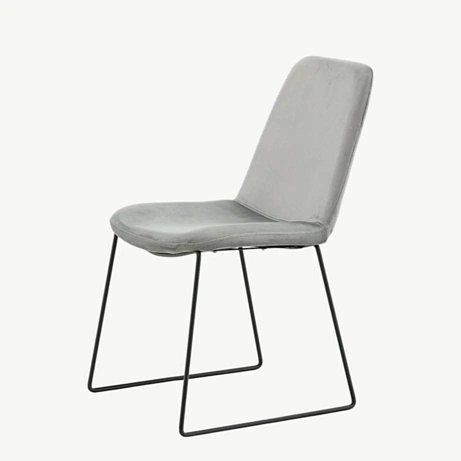 Hallist sametist söögitool Muce mustade metalljalgadega, 15030-885 – 6