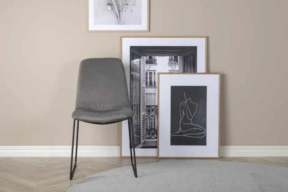 Hallist sametist söögitool Muce mustade metalljalgadega, 15030-885 – 8