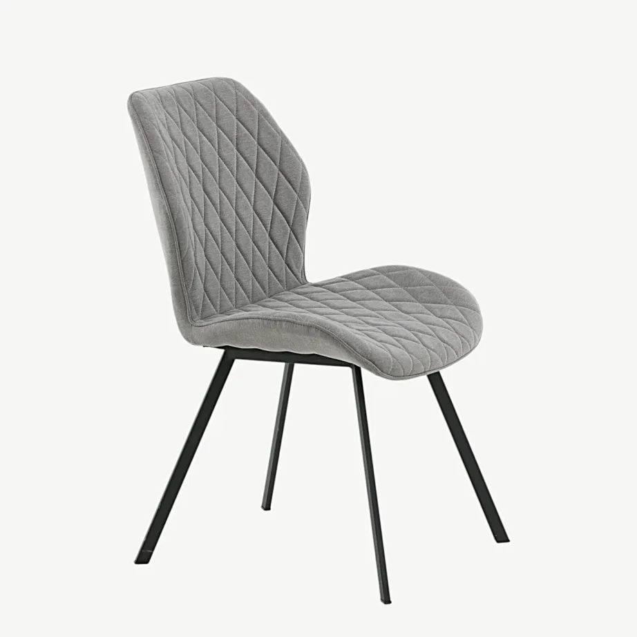 Hall polsterdatud söögitool Gemma mustade metalljalgadega, 15032-995 – 3