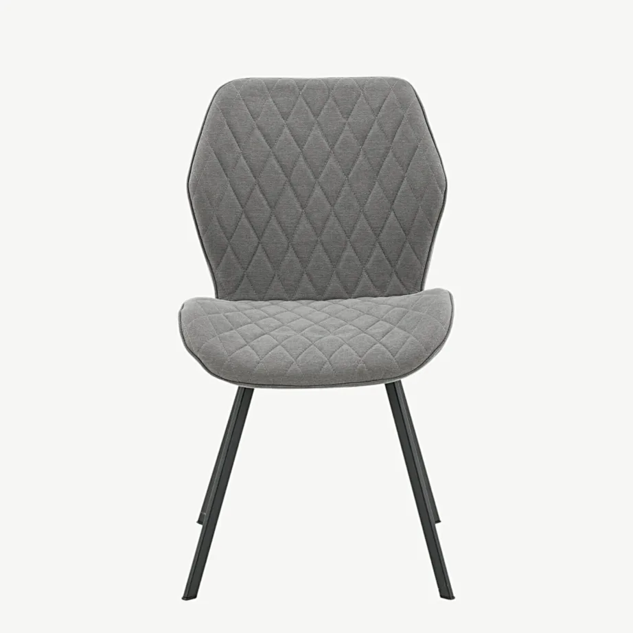 Hall polsterdatud söögitool Gemma mustade metalljalgadega, 15032-995 – 4