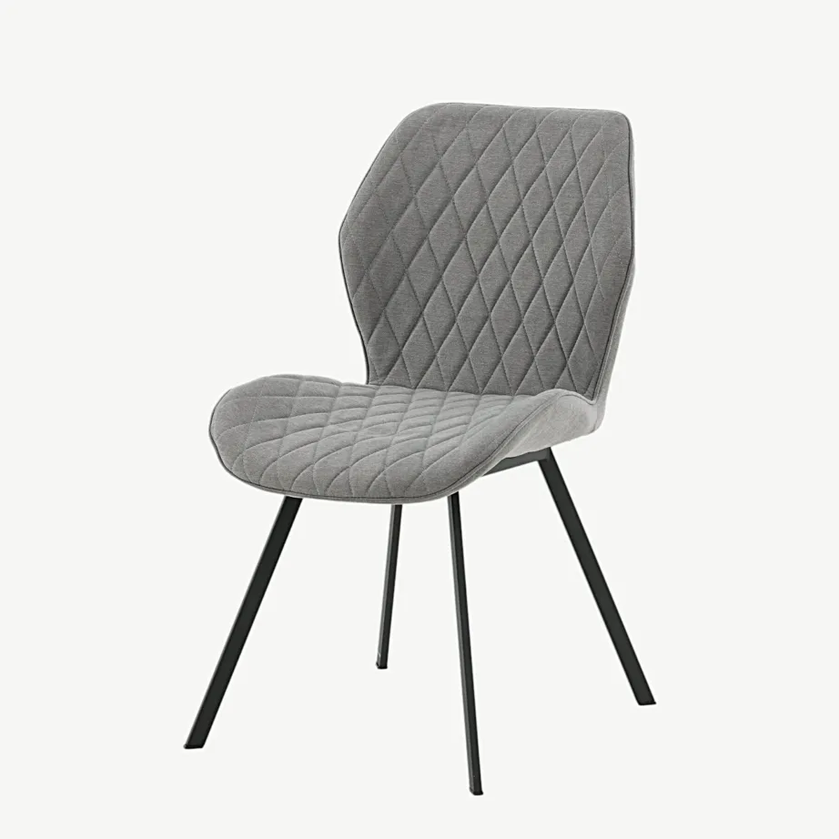 Hall polsterdatud söögitool Gemma mustade metalljalgadega, 15032-995 – 5