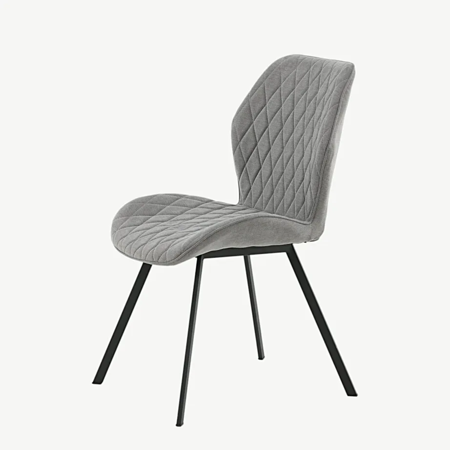 Hall polsterdatud söögitool Gemma mustade metalljalgadega, 15032-995 – 6