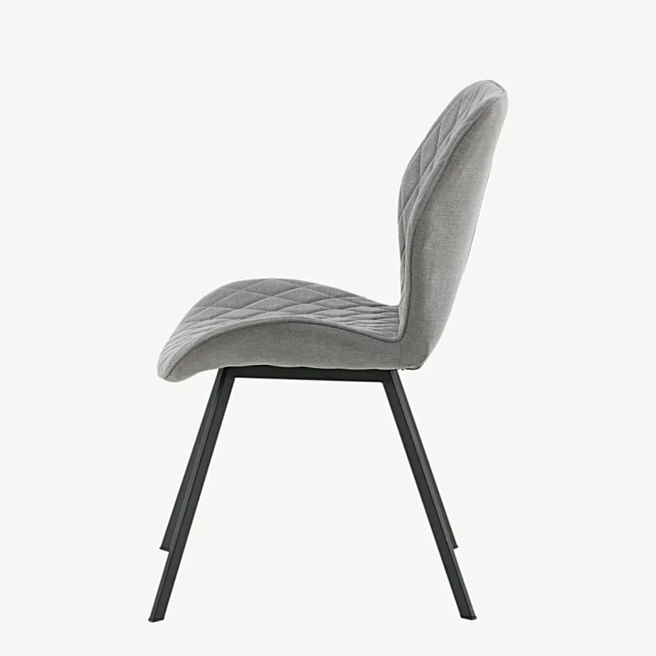 Hall polsterdatud söögitool Gemma mustade metalljalgadega, 15032-995 – 7