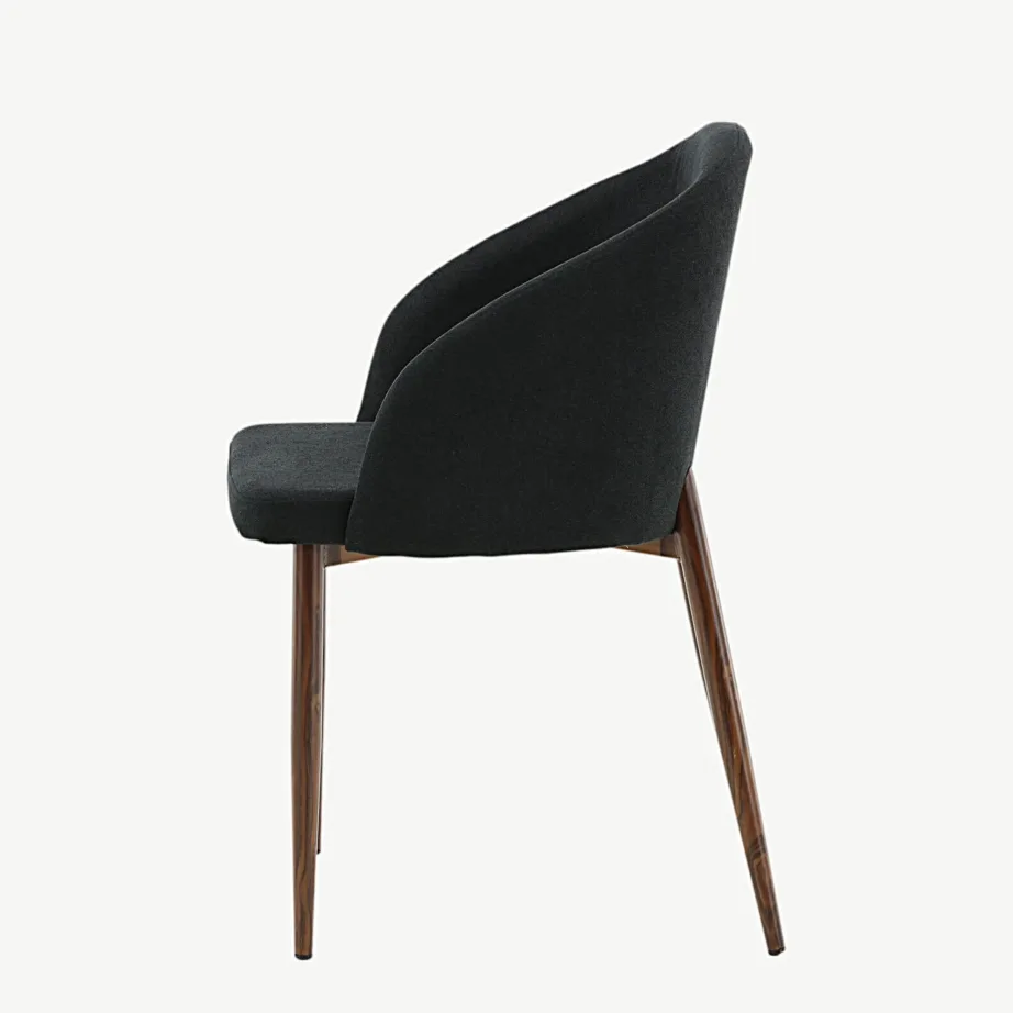 Must polsterdatud söögitool Arch musta kangaga naturaalse tooniga terasjalgadel, 15034-448 – 7