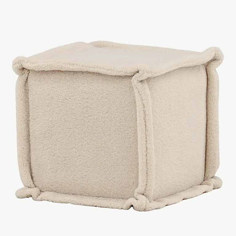 Castine valge bukleepink, 40x40x38 cm (polüester) - 15110-060