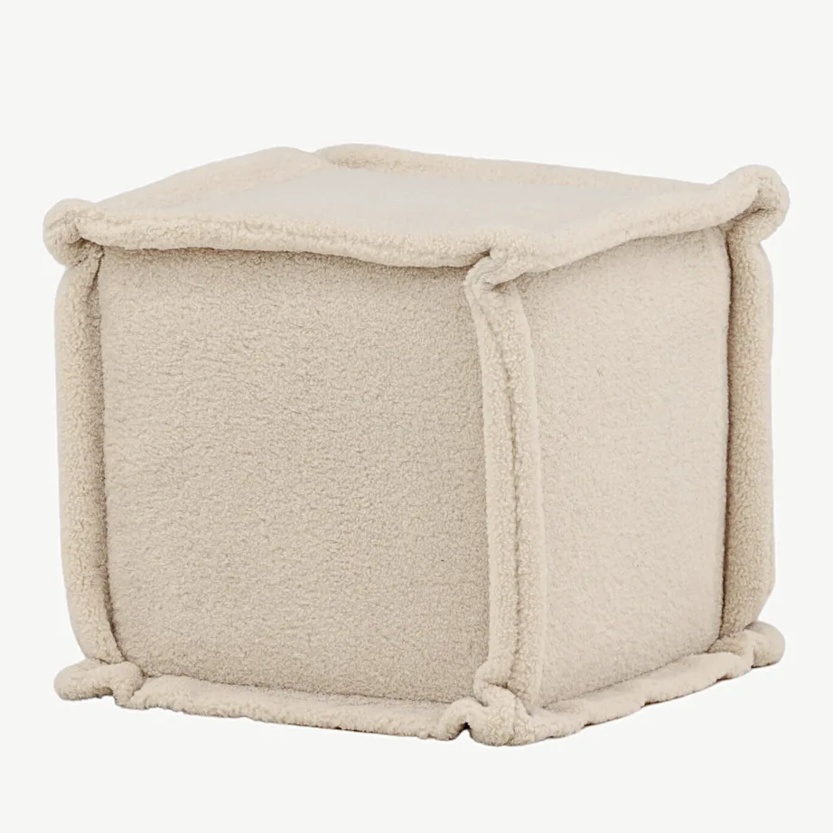 Castine valge bukleepink, 40x40x38 cm (polüester), 15110-060