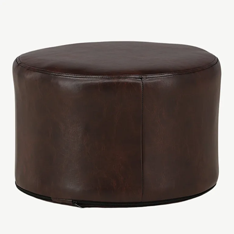 Ümar pruun kunstnahast tumba Eastport, diameeter 41 cm - 15110-070