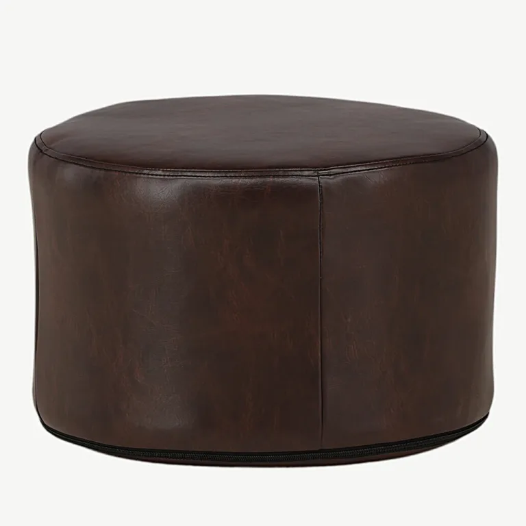 Ümar pruun kunstnahast tumba Eastport, diameeter 41 cm - 15110-070