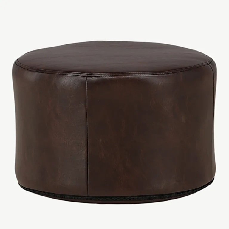 Ümar pruun kunstnahast tumba Eastport, diameeter 41 cm - 15110-070