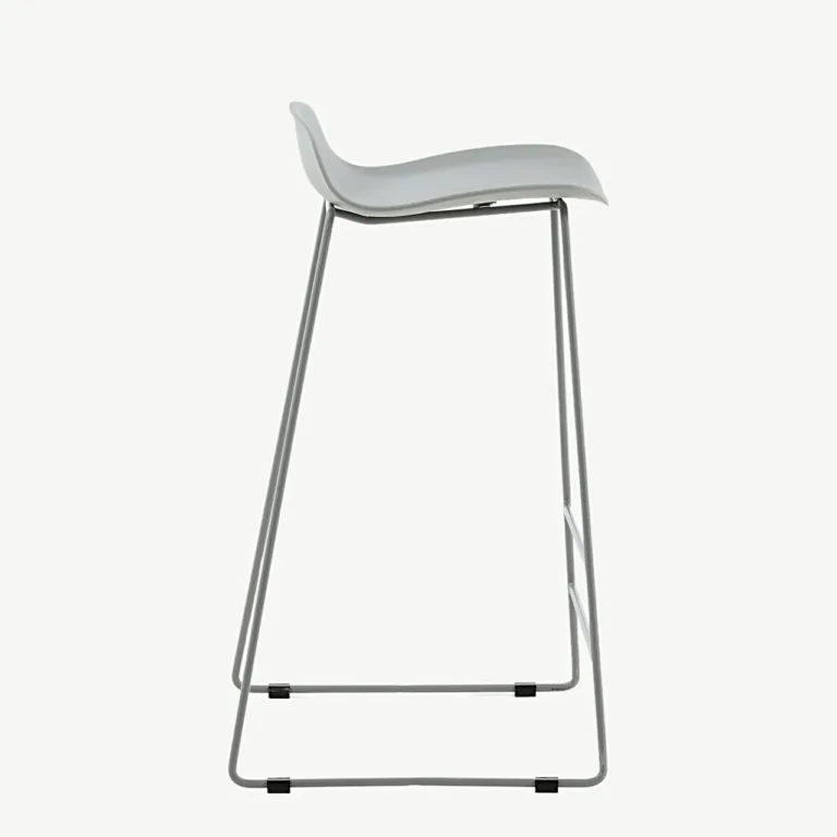 Minimalistlik hall plastikust baaritool Wave hallil metallraamil - 15348-555