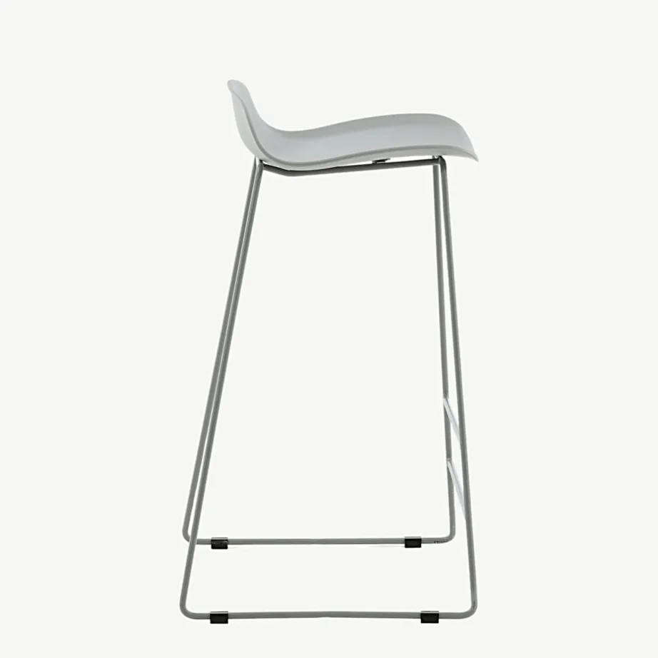 Minimalistlik hall plastikust baaritool Wave hallil metallraamil, 15348-555 – 2