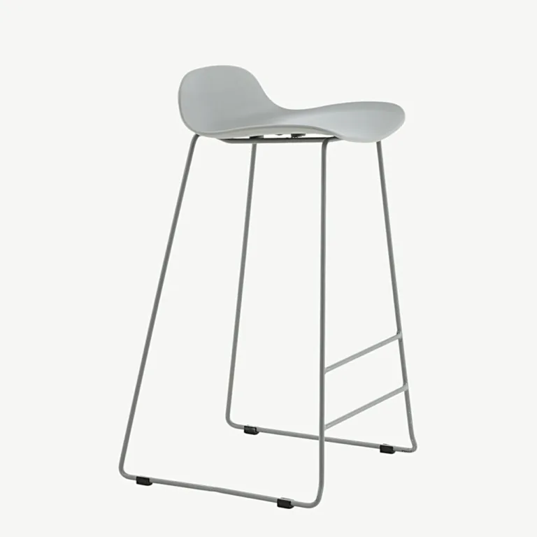 Minimalistlik hall plastikust baaritool Wave hallil metallraamil - 15348-555