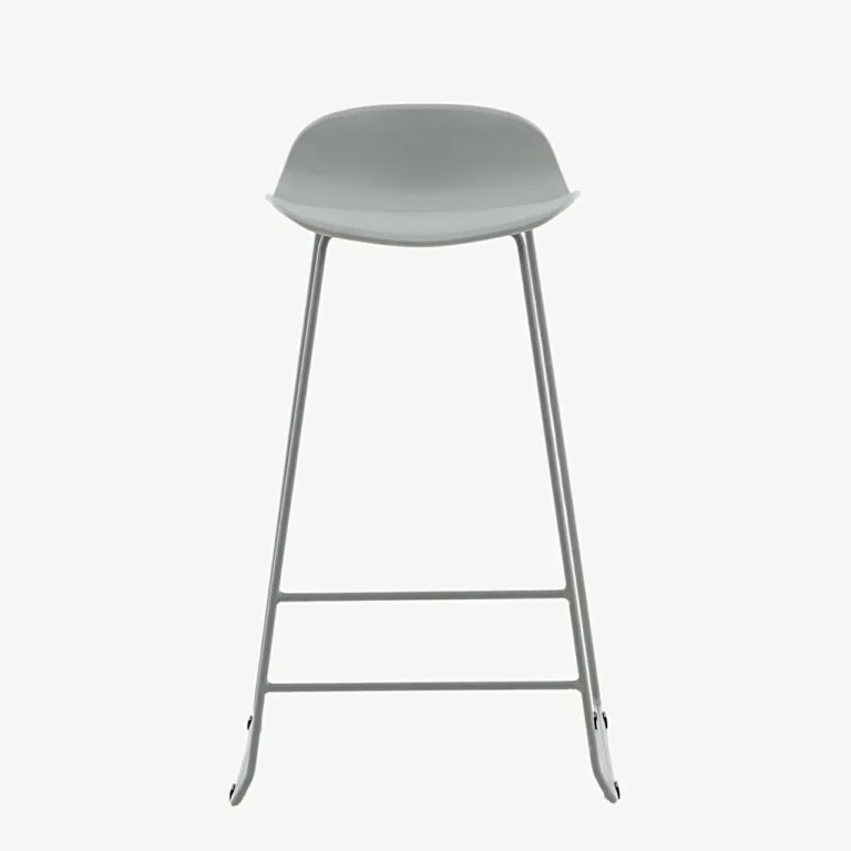Minimalistlik hall plastikust baaritool Wave hallil metallraamil - 15348-555