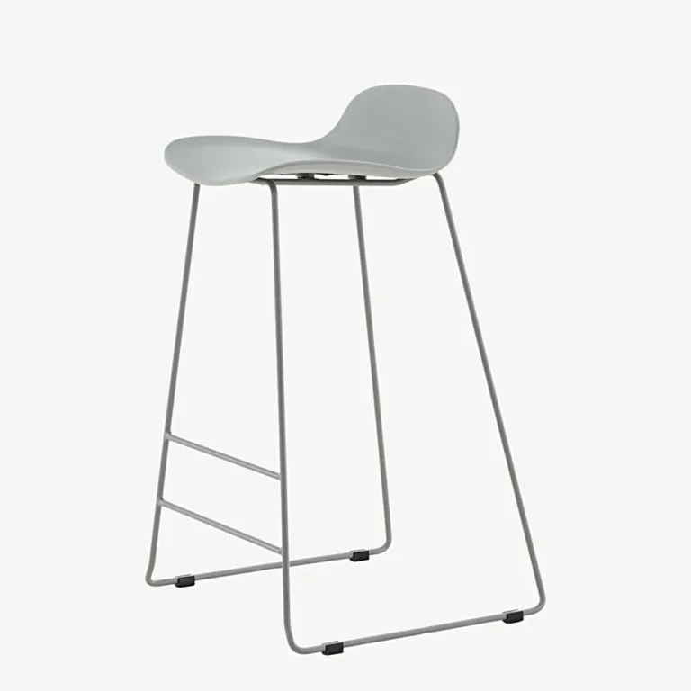 Minimalistlik hall plastikust baaritool Wave hallil metallraamil - 15348-555