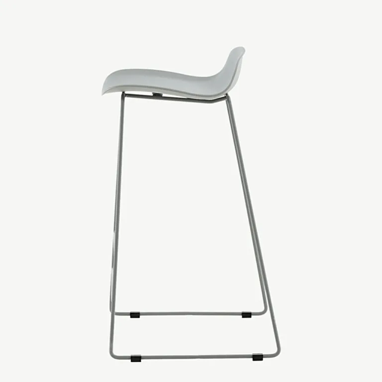 Minimalistlik hall plastikust baaritool Wave hallil metallraamil - 15348-555