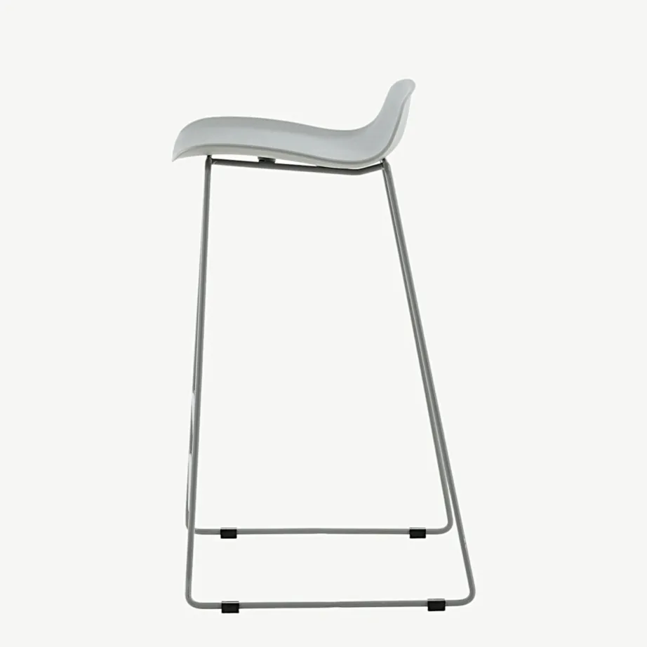 Minimalistlik hall plastikust baaritool Wave hallil metallraamil, 15348-555 – 7