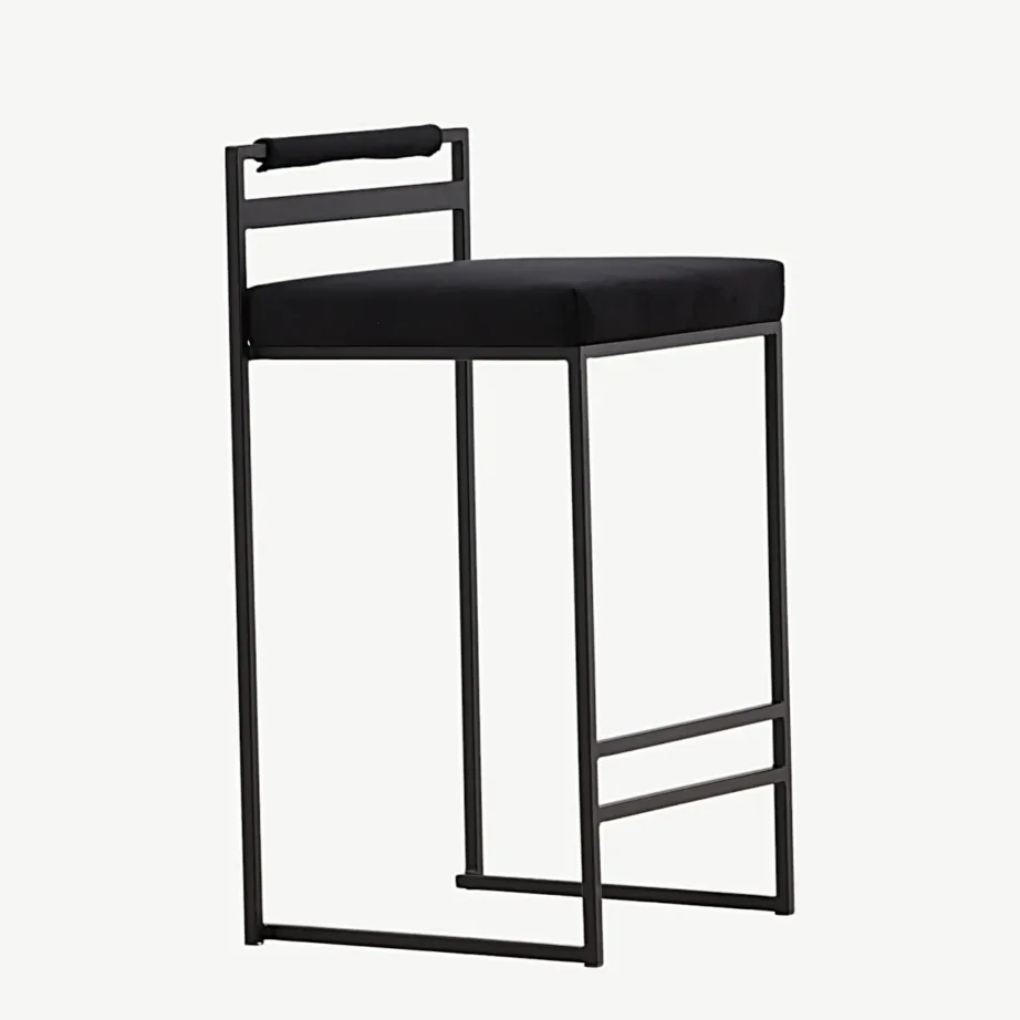 Opelika musta sametkattega terasraamiga baaritool, 15350-120 – 3