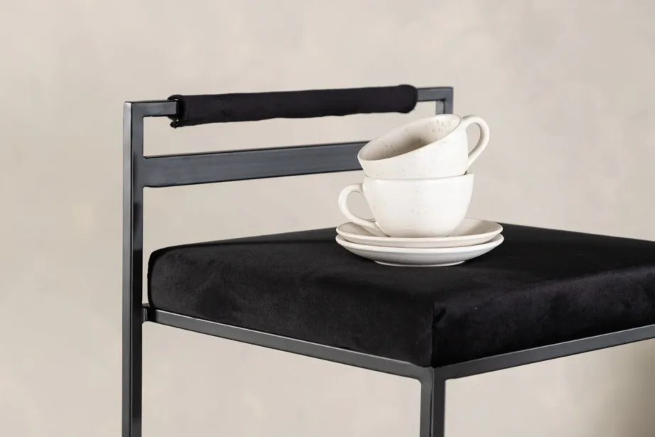 Opelika musta sametkattega terasraamiga baaritool, 15350-120 – 9