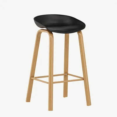 Must istmega Decatur baaritool, tammepuidutooni terasraam - 15350-149