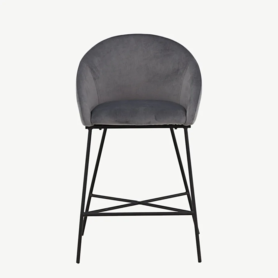 Tumehall sametist baaritool mustade metalljalgadega Velvet kollektsioonist, 15350-180 – 4