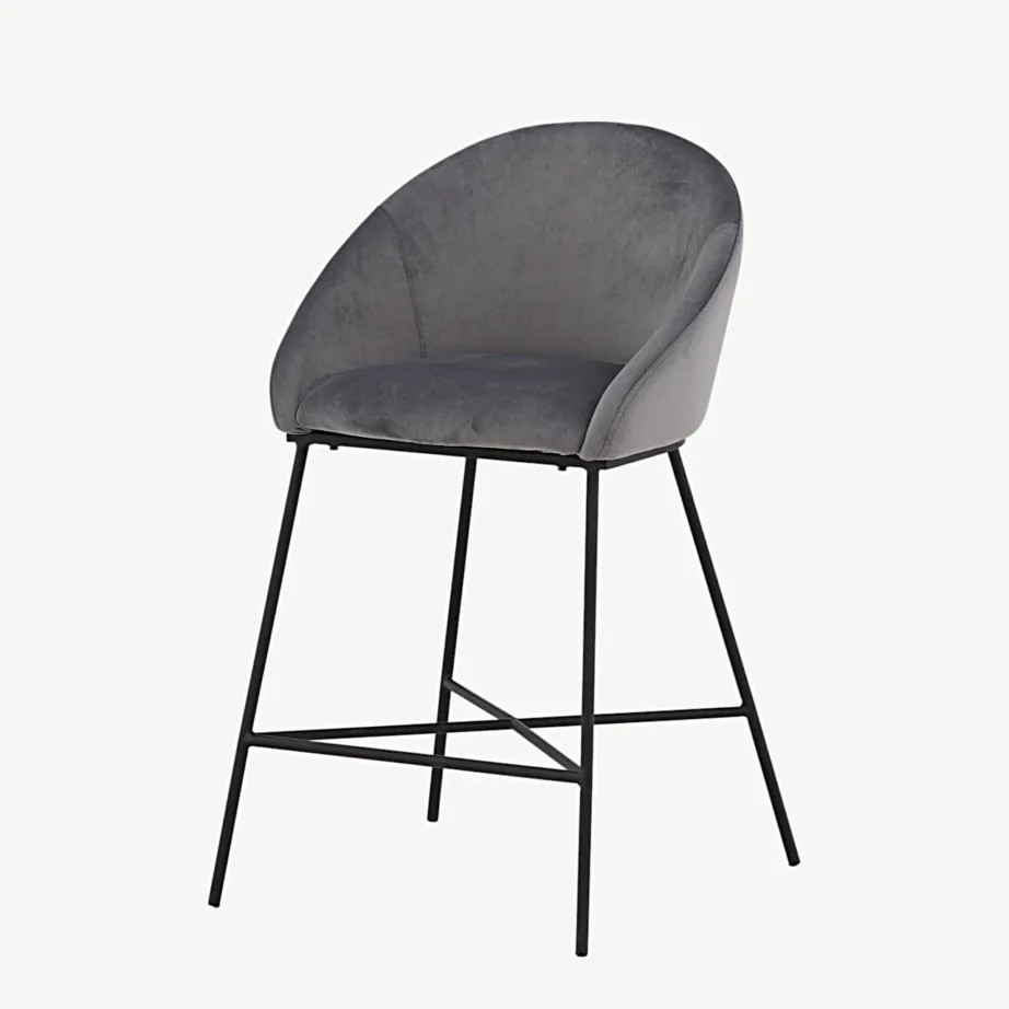 Tumehall sametist baaritool mustade metalljalgadega Velvet kollektsioonist, 15350-180 – 5