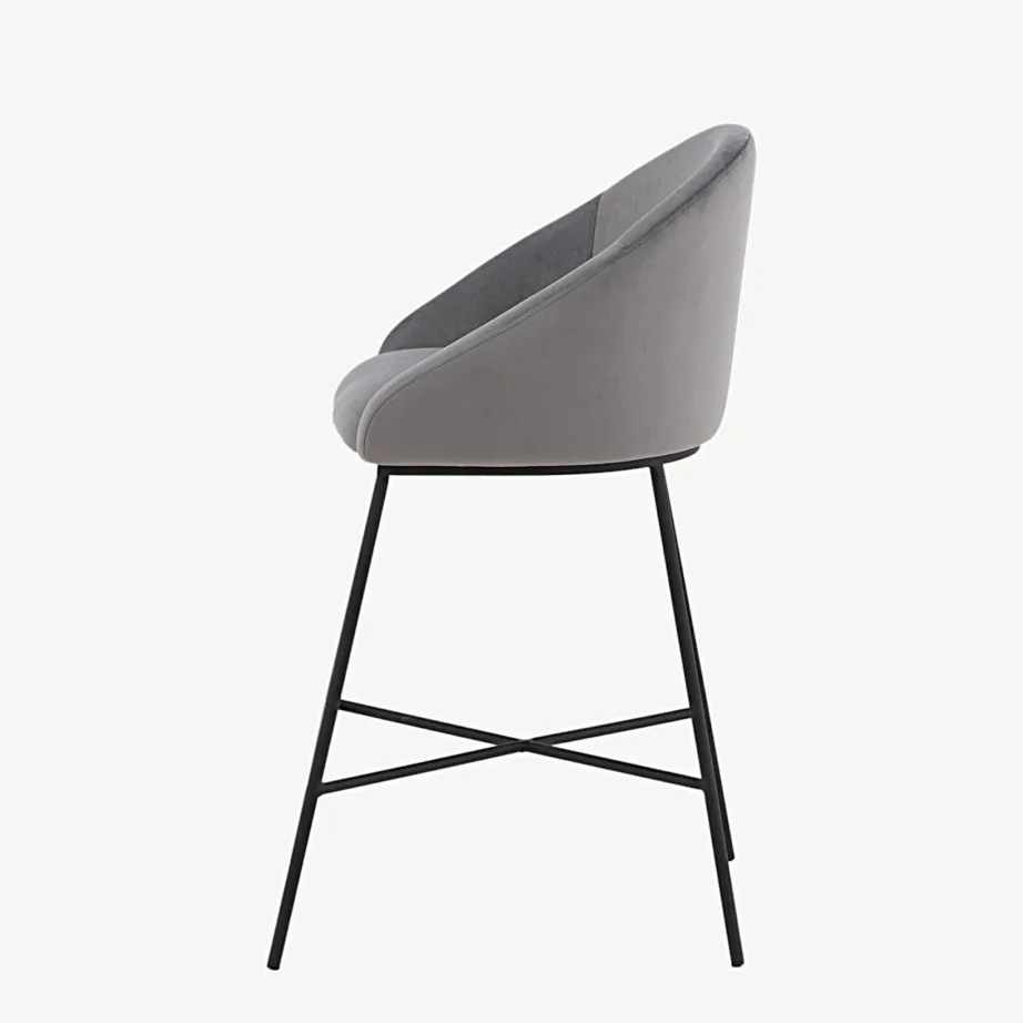 Tumehall sametist baaritool mustade metalljalgadega Velvet kollektsioonist, 15350-180 – 7