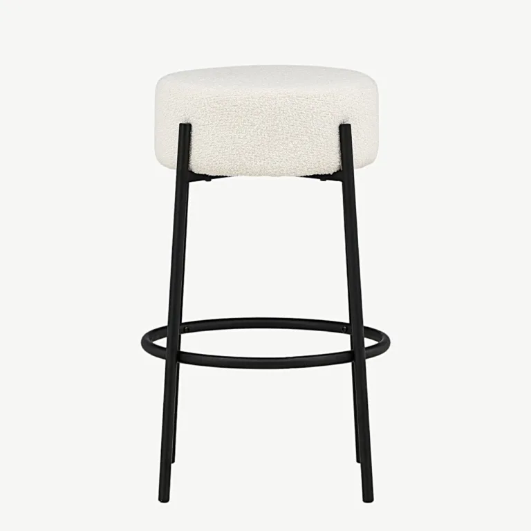 Bukleekangaga baaritool Tucson (valge iste, must terasraam, H 70 cm) - 15350-240