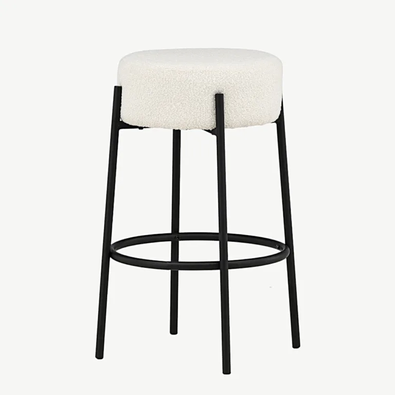 Bukleekangaga baaritool Tucson (valge iste, must terasraam, H 70 cm) - 15350-240