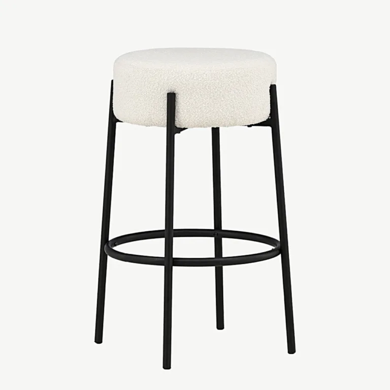 Bukleekangaga baaritool Tucson (valge iste, must terasraam, H 70 cm) - 15350-240