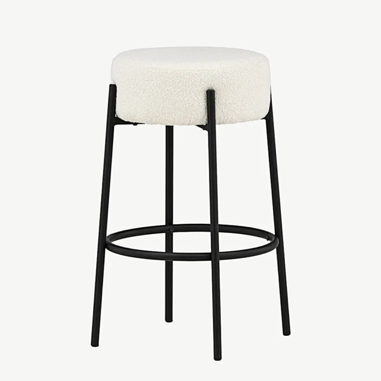 Bukleekangaga baaritool Tucson (valge iste, must terasraam, H 70 cm) - 15350-240