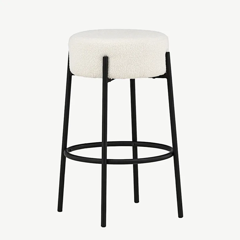 Bukleekangaga baaritool Tucson (valge iste, must terasraam, H 70 cm) - 15350-240