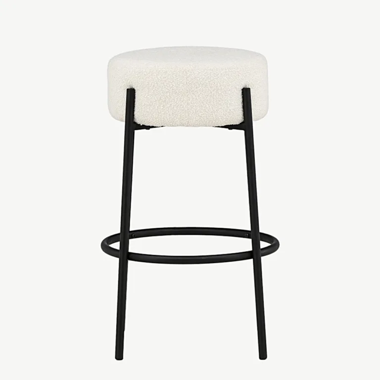 Bukleekangaga baaritool Tucson (valge iste, must terasraam, H 70 cm) - 15350-240