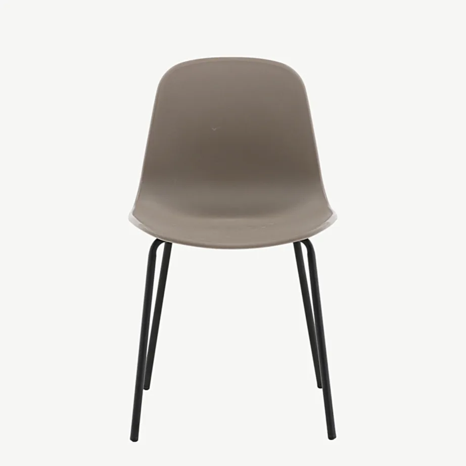 Beež plastikust söögitool mustade terasjalgadega Arctic, 15351-550 – 4