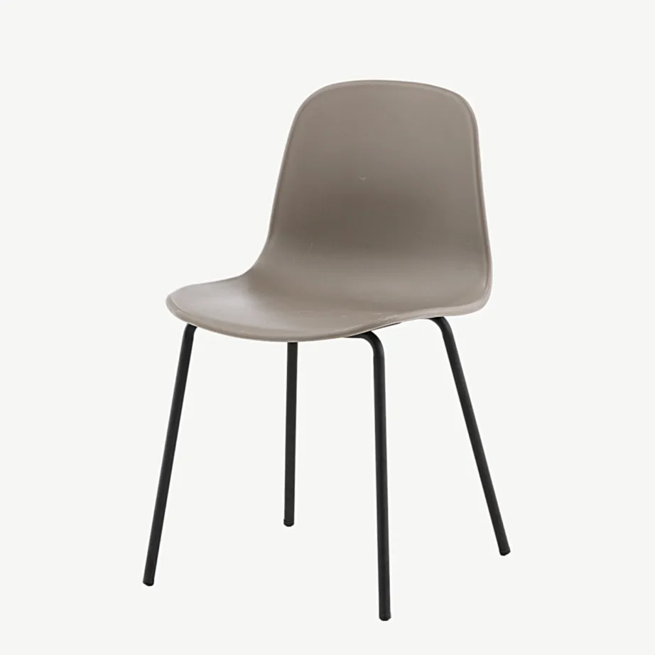 Beež plastikust söögitool mustade terasjalgadega Arctic, 15351-550 – 5